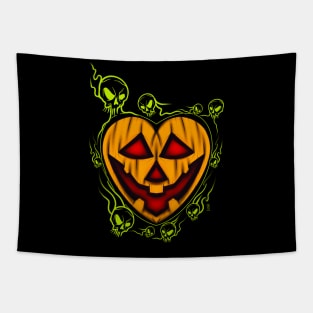 Pumpkin heart Tapestry