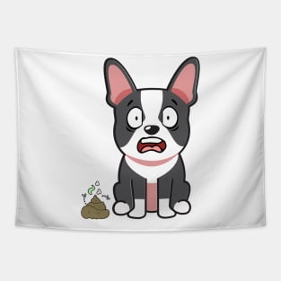 Funny french bulldog smells poo poo Tapestry