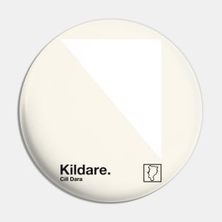 County Kildare / Original Retro Style Minimalist Poster Design Pin