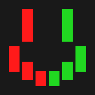 Candlestick Bar Chart Smile Stock Market Trader T-Shirt