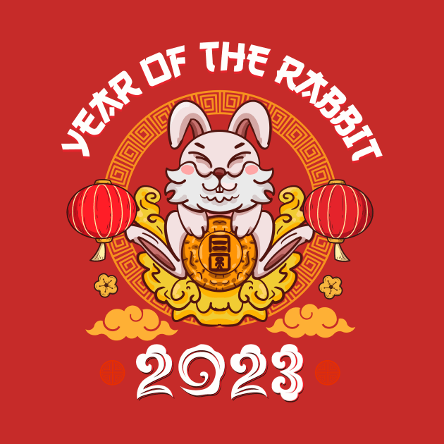 Happy Chinese New Year 2023 - Year Of The Rabbit Zodiac by Jhon Towel