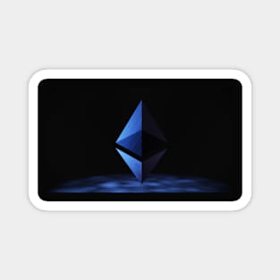 Ethereum logo ina dark backdrop, cryptocurrency Magnet