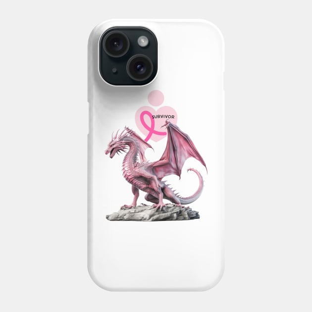 Cancer Survivor - Dragon Strong Phone Case by Mystik Media LLC