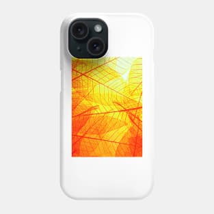 Sunset Leaf Gold and Red Phone Case