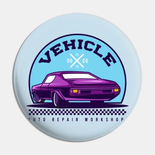 Vehicle Auto Repair Workshop Badge Pin