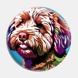 Lagotto Romagnolo Pop Art - Dog Lover Gifts Pin