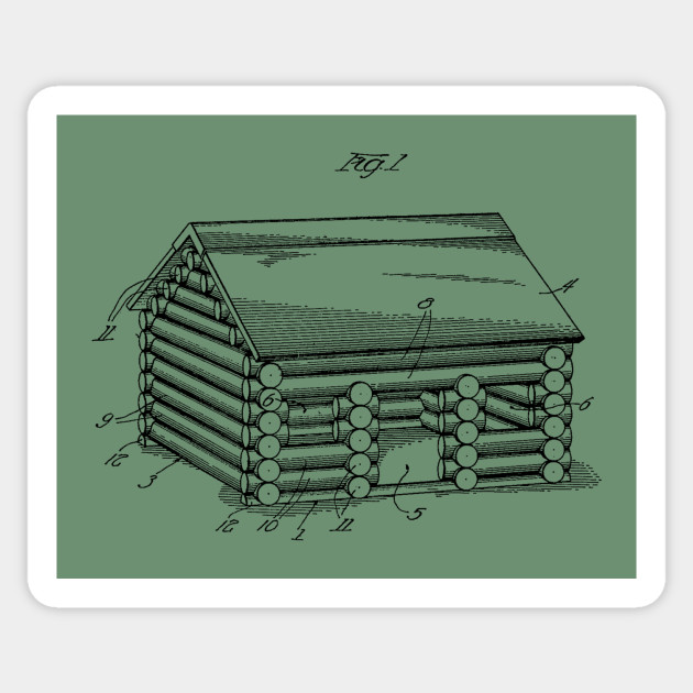Lincoln Log Cabin Lincoln Logs Sticker Teepublic