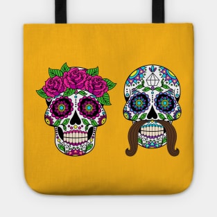 Couple Sugar Skulls Tote