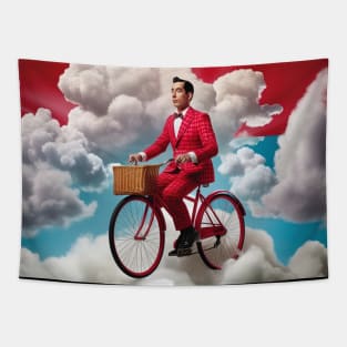 pee wee herman on bike in heaven Tapestry