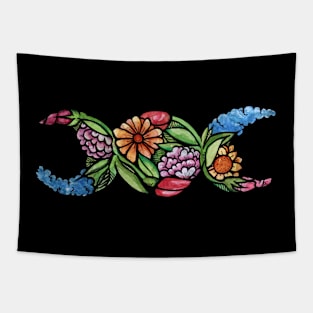 Triple Moon Bloom Tapestry