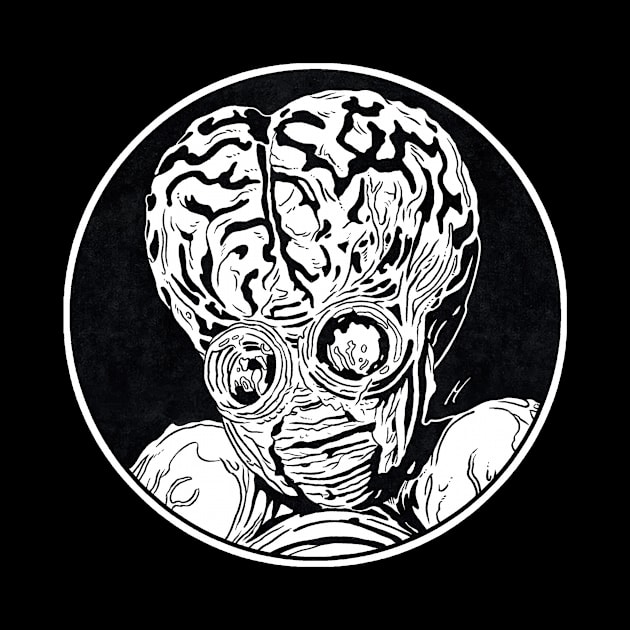 METALUNA MUTANT (Circle Black and White) by Famous Weirdos