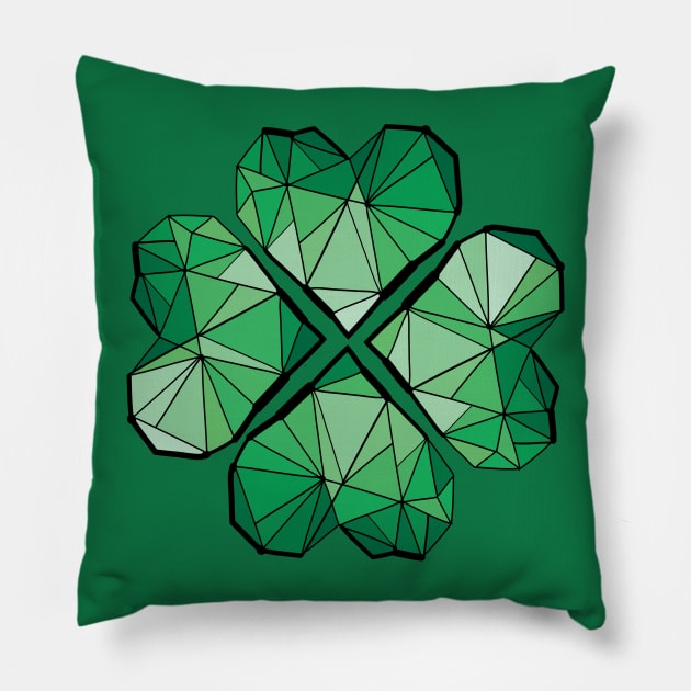 Geometric clover Pillow by CindyS