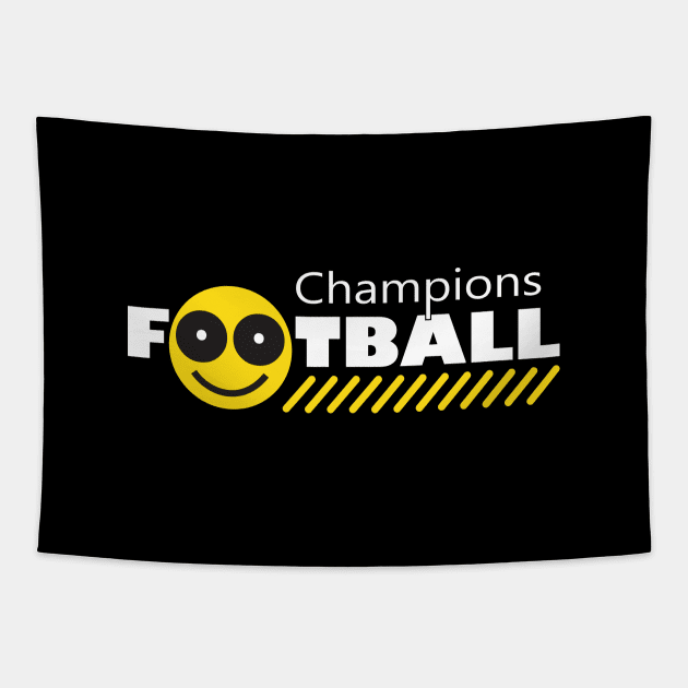 Football Game Smile Sport Champion Tapestry by sofiartmedia