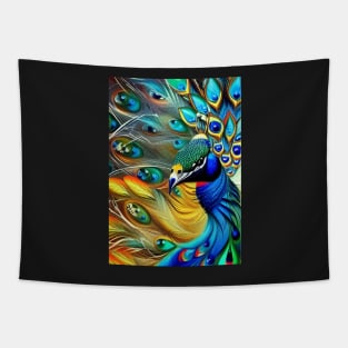 STUNNING AND COLORFUL  BEAUTIFUL PEACOCK Tapestry