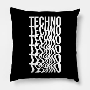 techno text Pillow