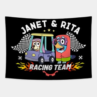 Janet and Rita Racing Team, Bluey Grannies Tapestry