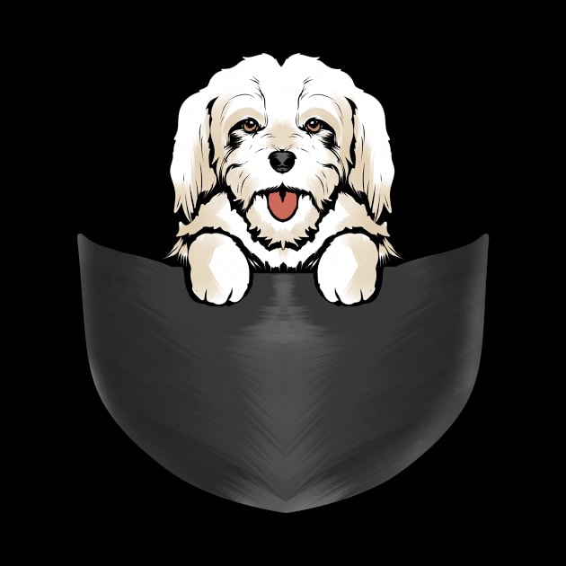 Havanese Dog in Pocket  Puppy Pet Owner by ChrisselDesigns