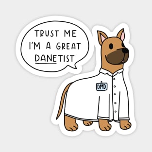 Danetist Funny Fawn Great Dane Dentist Magnet