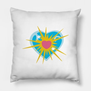 Baby Pink Sunsparkle cutie mark Pillow