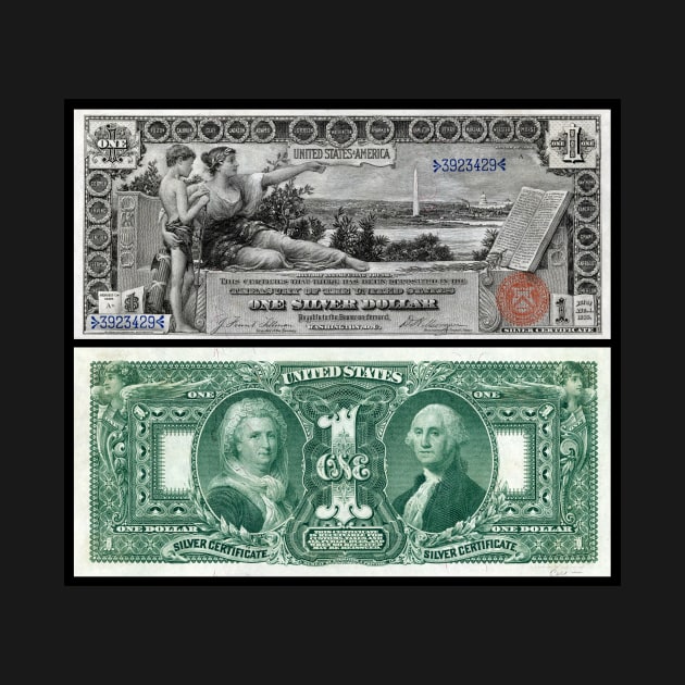 1896 $1 Dollar Silver Certificate by DTECTN