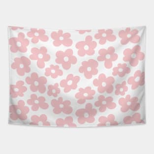 Aesthetic Pink Flowers Retro Daisy Tapestry