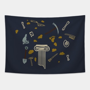 Archaeology Blue Tapestry