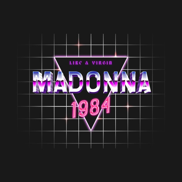 1984 madonna like a virgin - triangle grid retro style by goksisis