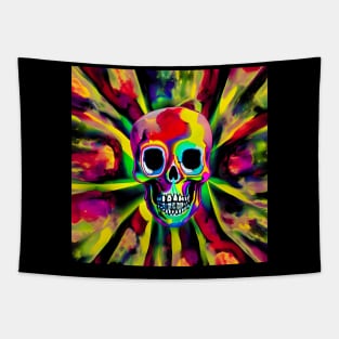 Psychedelic Skull Tapestry