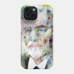 SIGMUND FREUD - watercolor portrait.2 Phone Case