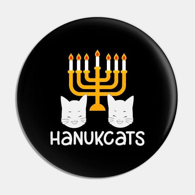 Funny Hanukcats Hanukkah Gift Tshirt for Kawaii Cat Lovers Pin by TellingTales