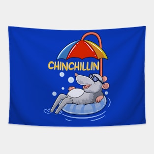 Chinchillin Chinchilla Beach Vacation Tapestry