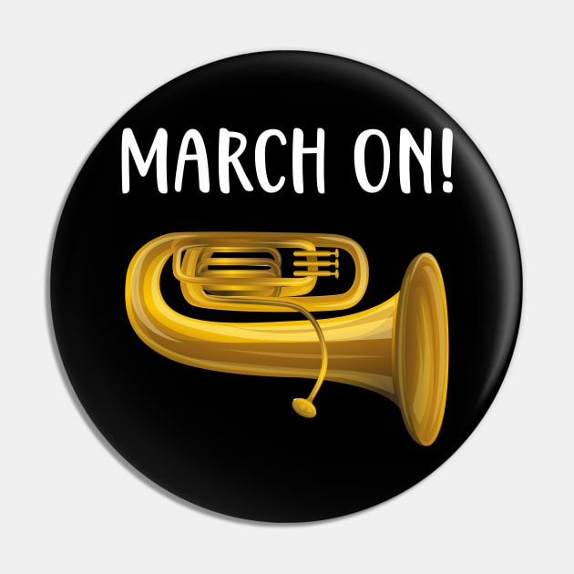 Trumpet Marching Band Brass Band Musicians Pin by Foxxy Merch