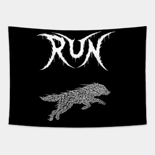 Run - Metal Shirt Tapestry