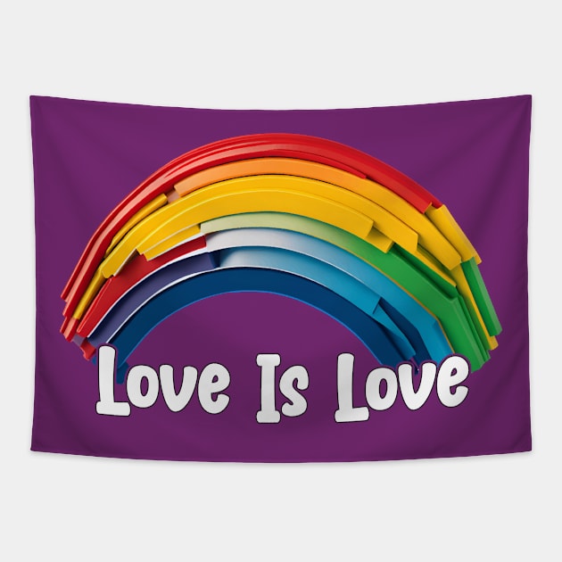 Prideful Skies LGBTQ gay pride Rainbow Colored Design Tapestry by star trek fanart and more