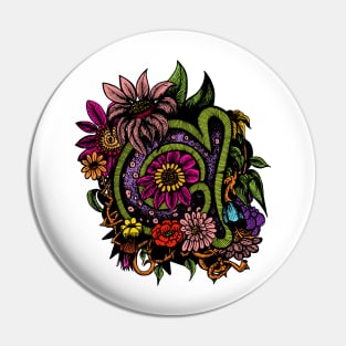 Decorative floral 'A' Pin