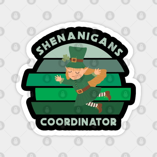 Shenanigans Coordinator Funny Teacher St Patrick's Day Gift Classic Magnet by kevenwal