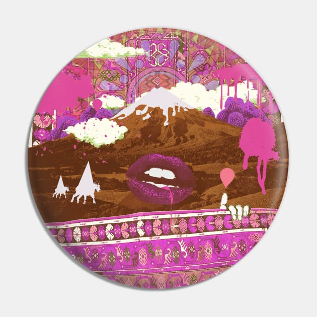 MORNING PSYCHEDELIA (pink) Pin by Showdeer