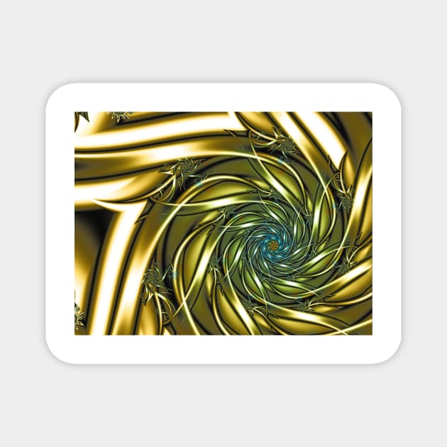 golden spiral fractal Magnet by pinkal