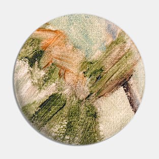 Green Ohcre Abstract Painting Pin