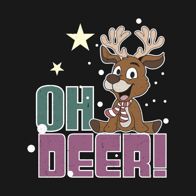 Christmas Holiday Oh Deer! Reindeer by chimpcountry