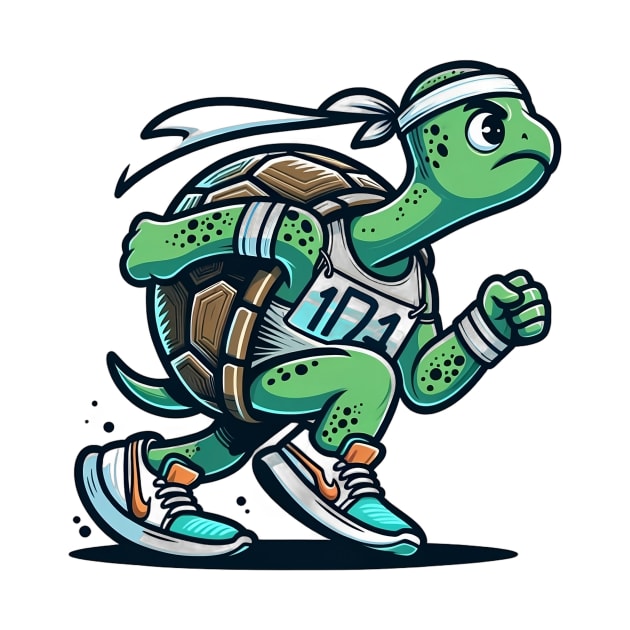 Marathon Turtle: Slow and Steady Wins by Purrformance Wear