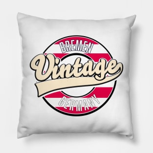 Bremen vintage style logo Pillow