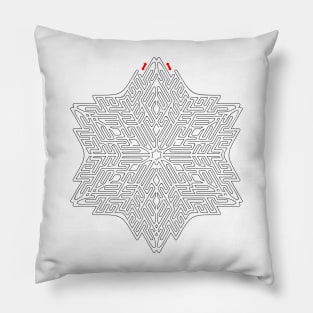 Snowflake maze Pillow