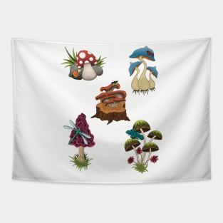 Mushroom Whimsy Collection Tapestry