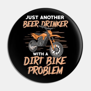 Dirt Bike Racing design for a Beer Lover Pin