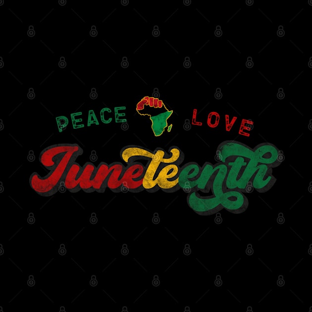 Peace Love Juneteenth Black History African American Freedom Day since 1865 by Rebrand