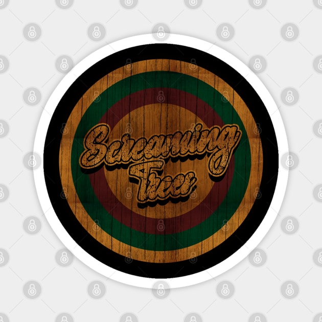 Circle Retro Screaming Trees Magnet by Electric Tone