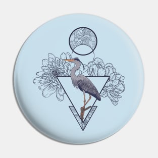 Blue Heron Pin