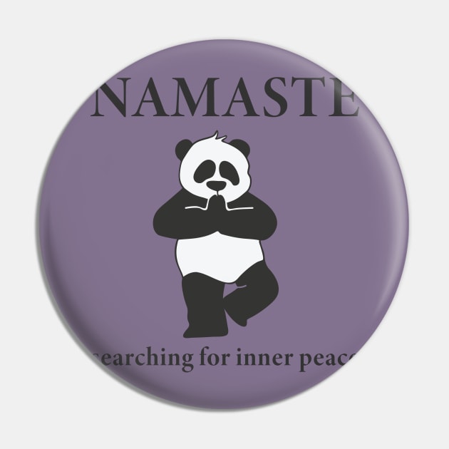 Namaste Yoga Panda Pin by teegear