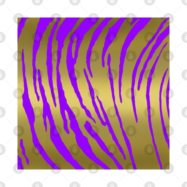 Gold Tiger Stripes Purple by BlakCircleGirl